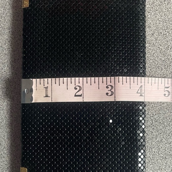 Veneto Black Mesh With Gold Toned Metal Frame Corners - Picture 9 of 9